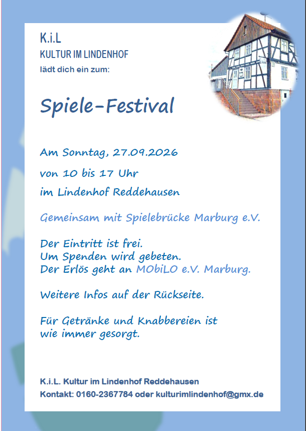 Einladung Spielefestival Vorderseite